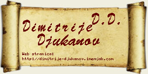 Dimitrije Đukanov vizit kartica